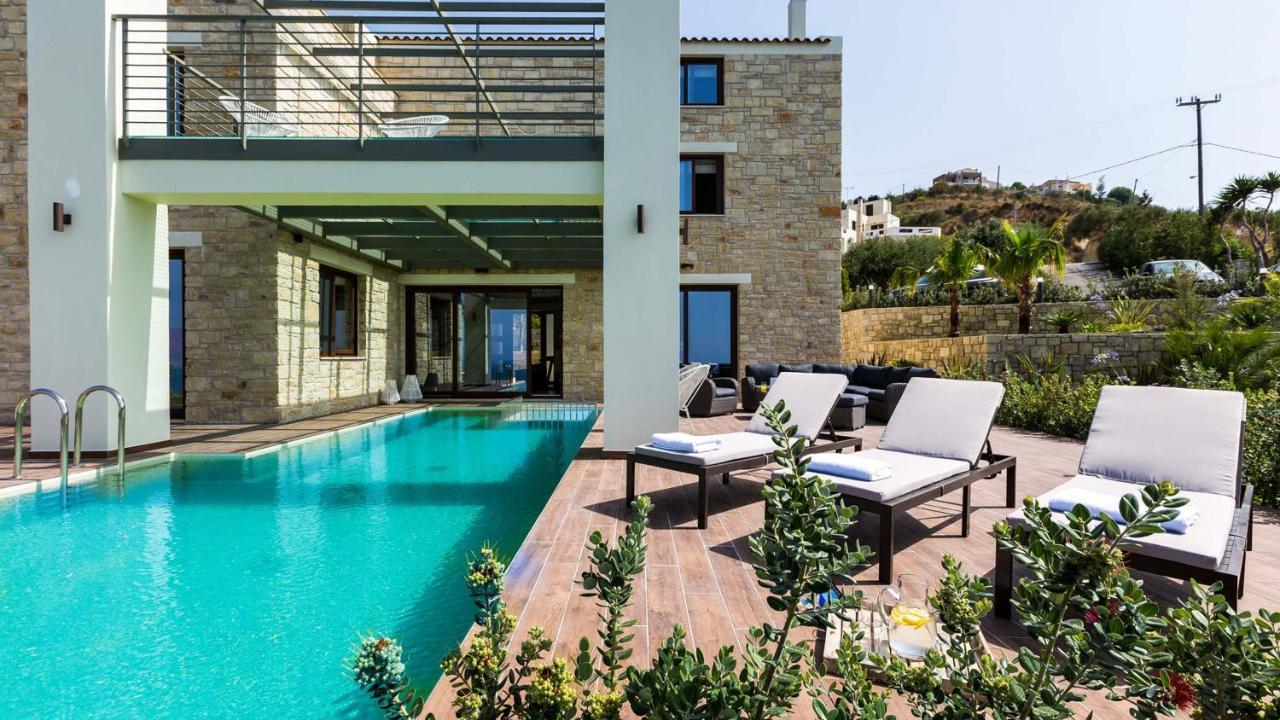 Villa Emilia I Luxury, Amazing Seaview, Next To The Town 키사모스 외부 사진
