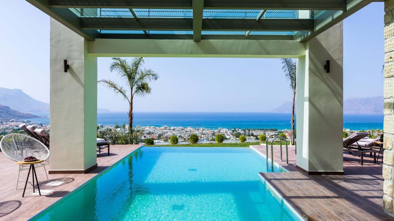 Villa Emilia I Luxury, Amazing Seaview, Next To The Town 키사모스 외부 사진