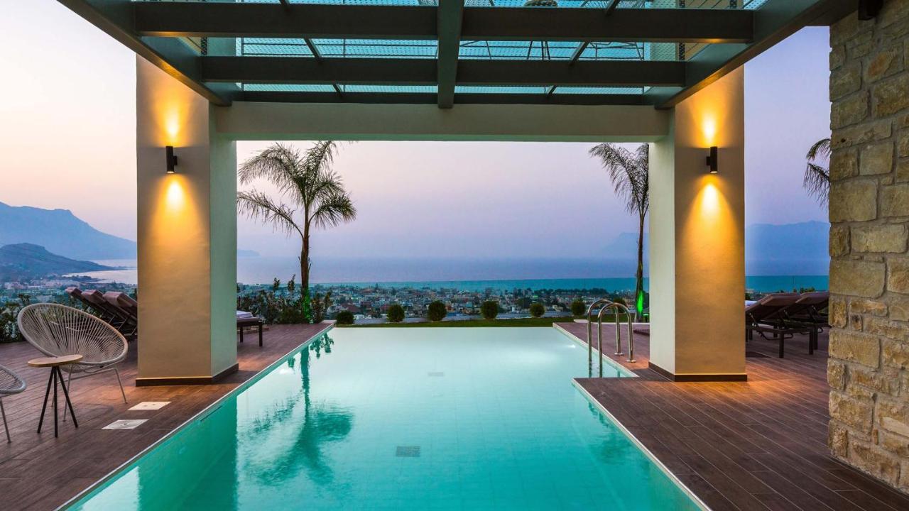 Villa Emilia I Luxury, Amazing Seaview, Next To The Town 키사모스 외부 사진