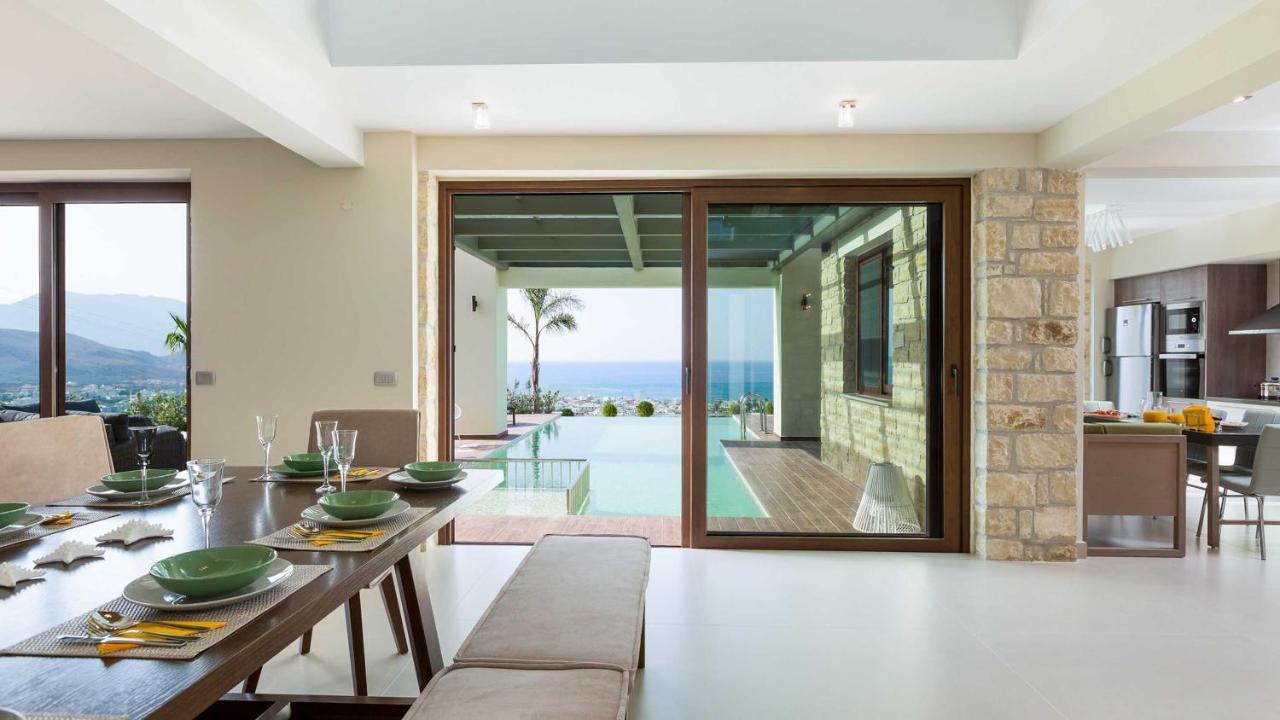 Villa Emilia I Luxury, Amazing Seaview, Next To The Town 키사모스 외부 사진