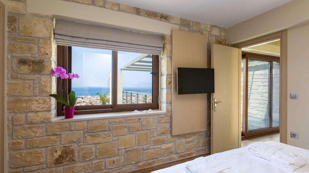 Villa Emilia I Luxury, Amazing Seaview, Next To The Town 키사모스 외부 사진