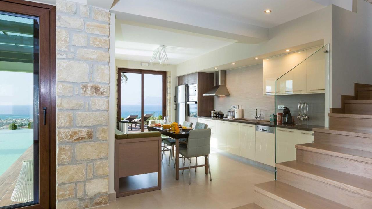 Villa Emilia I Luxury, Amazing Seaview, Next To The Town 키사모스 외부 사진