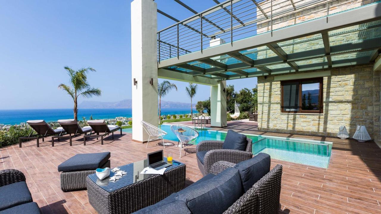 Villa Emilia I Luxury, Amazing Seaview, Next To The Town 키사모스 외부 사진